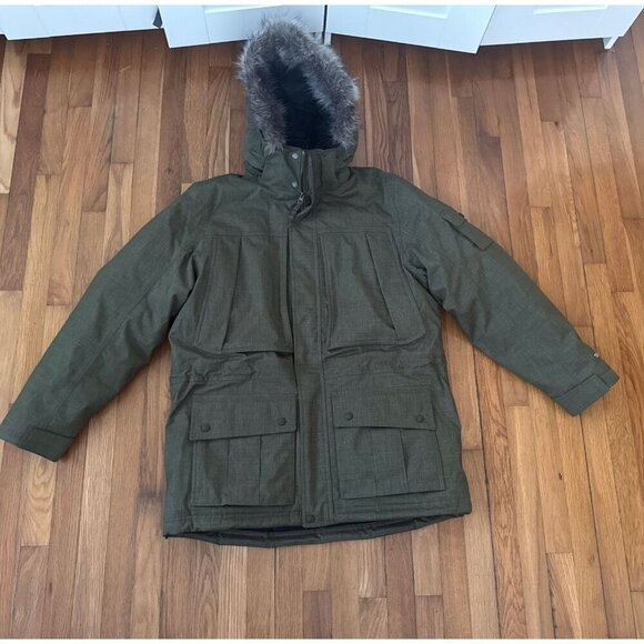 L.L. Bean Other - LL Bean Men's Baxter State Jacket Parka Hood Faux Fur Down Insulated Size L Reg